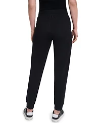Karl Lagerfeld Paris Women's Denim Contrast Jogger Pull-On Ankle Pants
