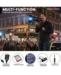 5core Megaphone Bullhorn 50W Speaker Bluetooth Siren Adjustable Volume Loud Portable Pa System