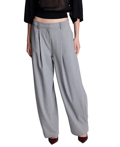 Kenneth Cole Women's High-Rise Accordion Side-Pleat Wide-Leg Pants, Regular And Plus