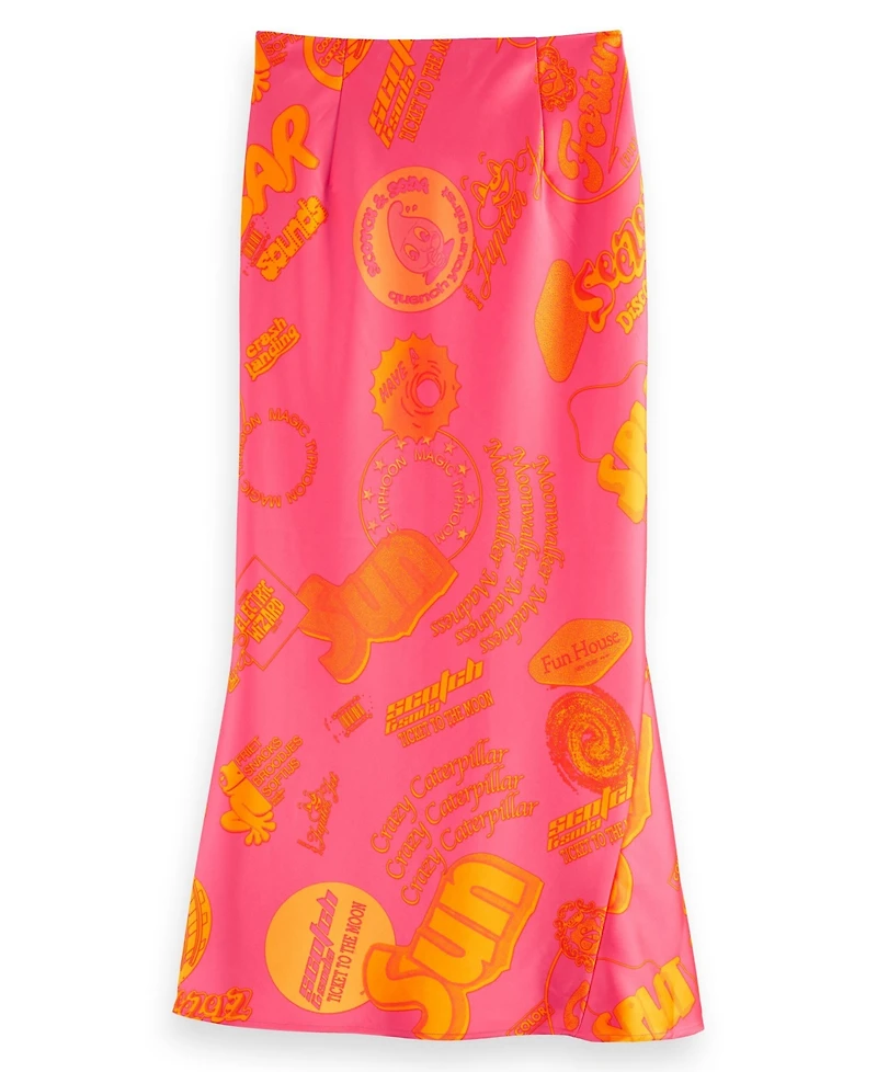 Scotch & Soda Women's Satin Midi Skirt