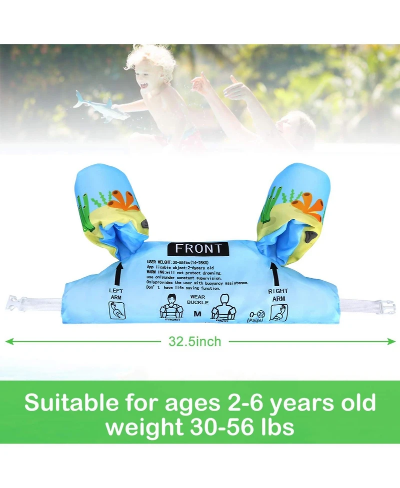 Aofar Swim Vest Floaties Pool Float Kids Swimming Jumper Dinosaur
