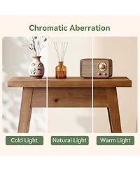 Tribesigns End Table for Living Room,2-Tier Solid Wood Side Table with Storage,Farmhouse Rectangle Nightstand for Bedroom,Small Spaces