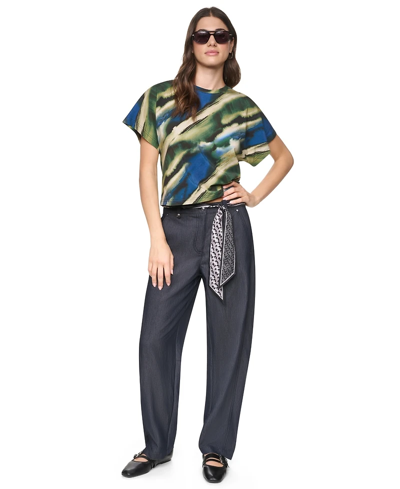 Dkny Women's Printed Wide-Sleeve T-Shirt
