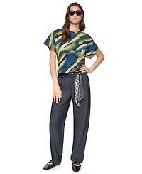 Dkny Women's Printed Wide-Sleeve T-Shirt