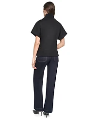 Dkny Women's Half-Zip Collar Jacket