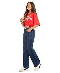 KanCan Big Girls Andy High Rise Wide-Leg Jeans
