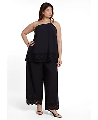 Eloquii Plus Eyelet Detail Women's Top