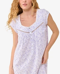 Eileen West Women's Cotton Jersey Knit Long Nightgown