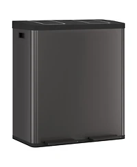gaomon 2×10.6-gallon double-bin stainless steel trash can set with a foot pedal and soft-close lid, suitable for kitchens, living rooms, bedrooms
