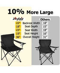 Aofar 2pack Camping Chair Folding Outdoor Heavy Duty Beach Fishing