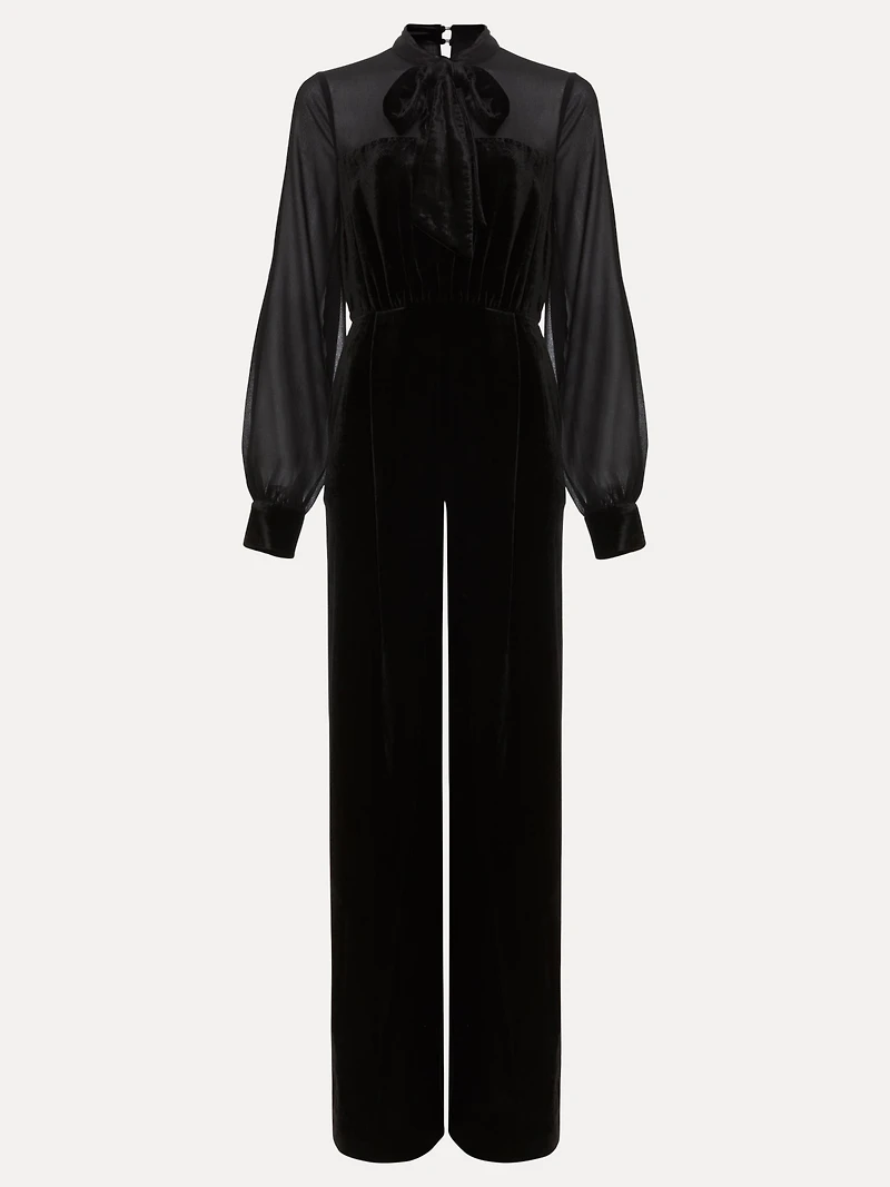 Phase Eight Women's Magie Velvet Tie Neck Jumpsuit