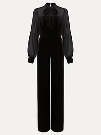 Phase Eight Women's Magie Velvet Tie Neck Jumpsuit