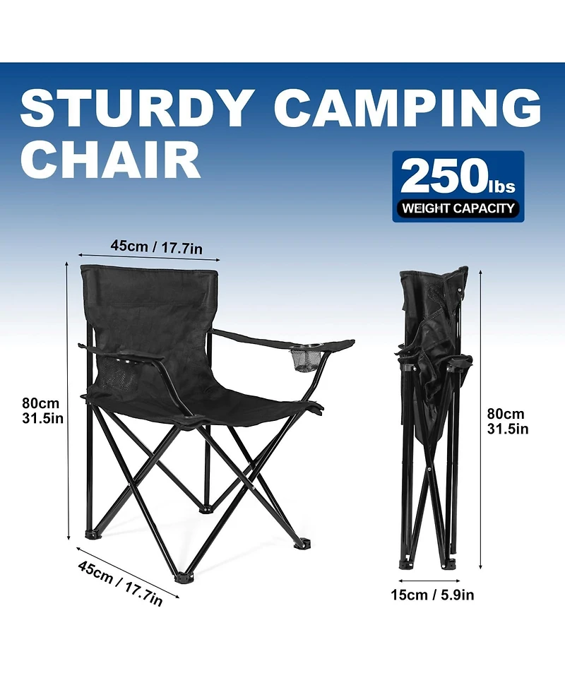 Aofar 2 Pack Camping Chairs Portable Foldable Beach Picnic Outdoor