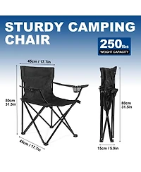 Aofar 2 Pack Camping Chairs Portable Foldable Beach Picnic Outdoor