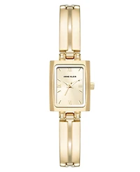 Anne Klein Women's Quartz Rectangle Gold-Tone Alloy Metal Bracelet Watch 16mm x 20mm