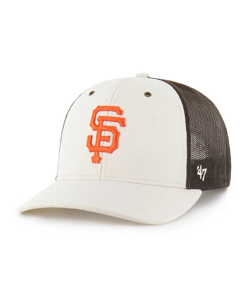 Carhartt x '47 Men's Natural/Brown San Francisco Giants Undyed Trucker Adjustable Hat