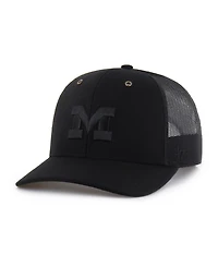Carhartt x '47 Men's Black Michigan Wolverines Trucker Adjustable Hat