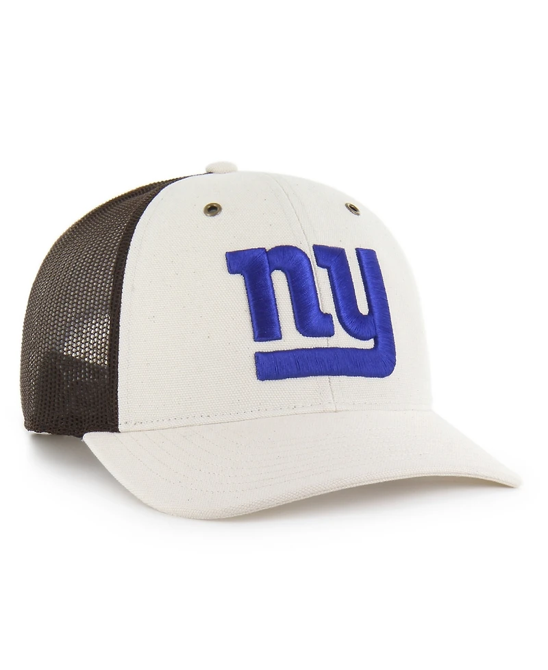 Carhartt x '47 Men's Natural/Brown New York Giants Undyed Trucker Adjustable Hat