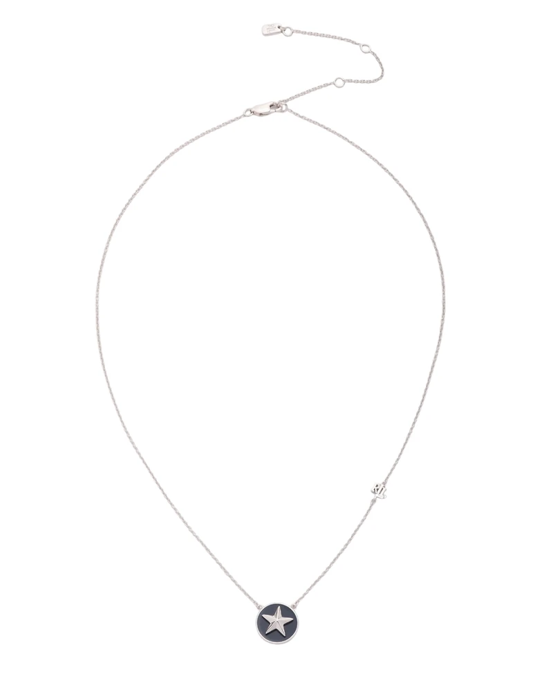 Lauren Ralph Lauren Sterling Silver Navy Enamel Star Charm Necklace