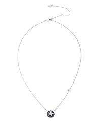 Lauren Ralph Lauren Sterling Silver Navy Enamel Star Charm Necklace