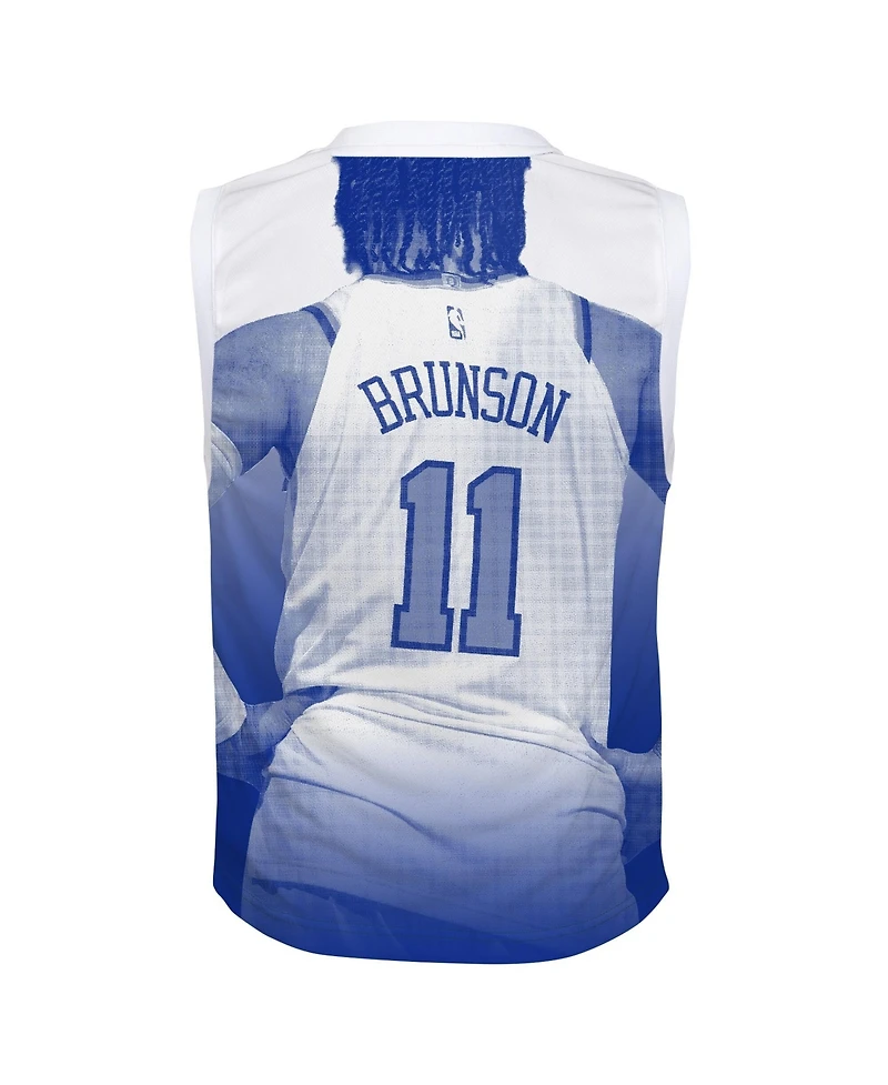 Outerstuff Big Boys and Girls Jalen Brunson Blue New York Knicks Hometown Fashion Jersey