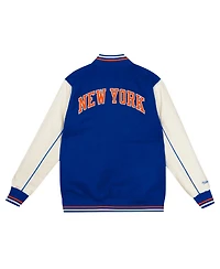 Mitchell & Ness Big Boys and Girls Blue New York Knicks Full-Snap Varsity Jacket