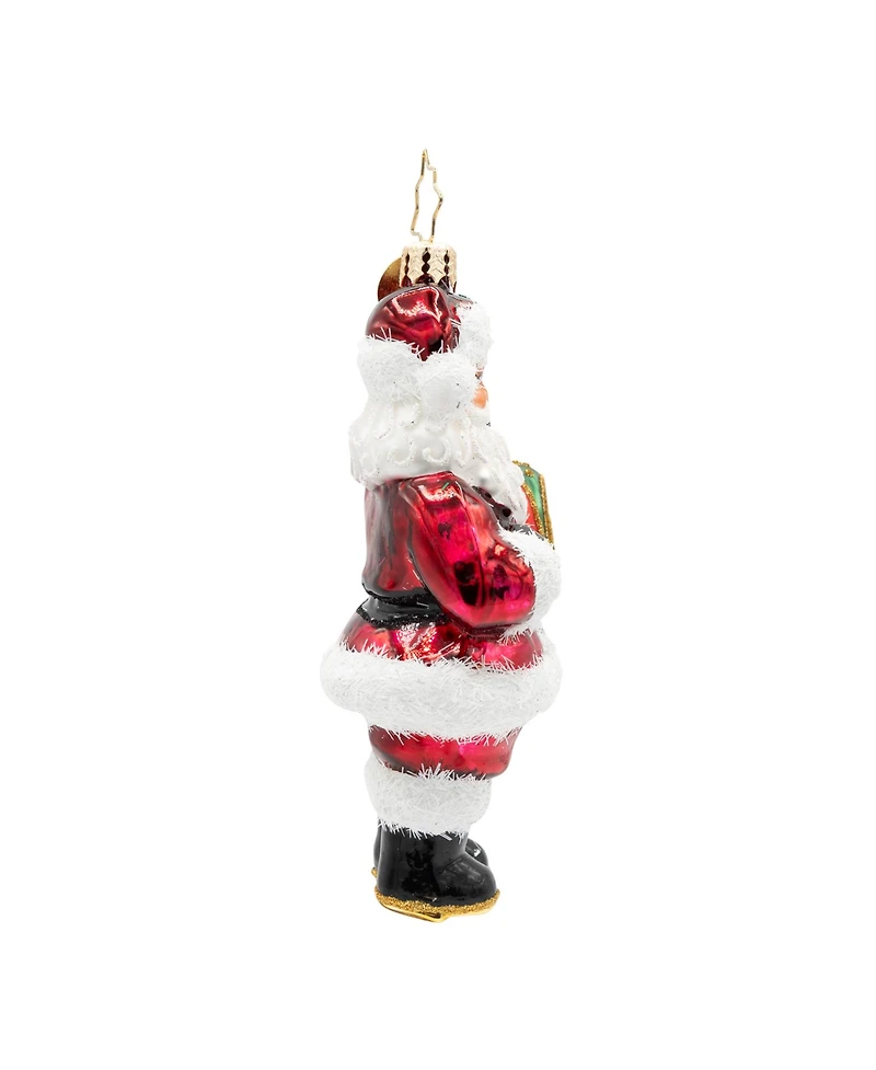 Christopher Radko 4.25" The Merry Bauble Santa Ornament