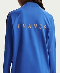 Nike Big Boys and Girls Blue France National Team 2026 Strike Dri-fit Long Sleeve Quarter-Zip Drill Sweatshirt
