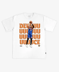 Slam Men's and Women's Miles McBride White New York Knicks T-Shirt