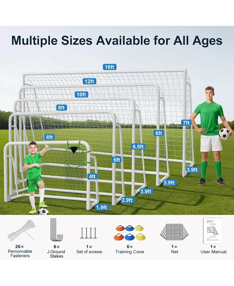 Mooncool Soccer Goal Steel for Teens and Adults Training