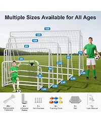 Mooncool Soccer Goal Steel for Teens and Adults Training