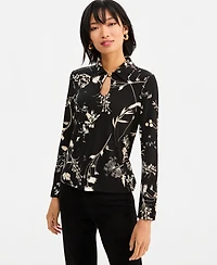 I.n.c. International Concepts Women's Print Long-Sleeve Blouse, Macy's Exclusive