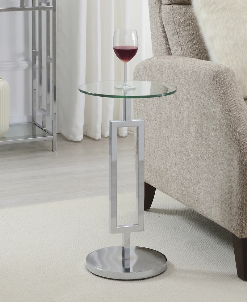 Convenience Concepts Town Square 10" Glass Martini End Table