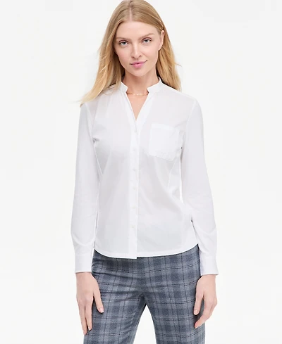 Jones New York Women's Stand Collar Long-Sleeve Shirt