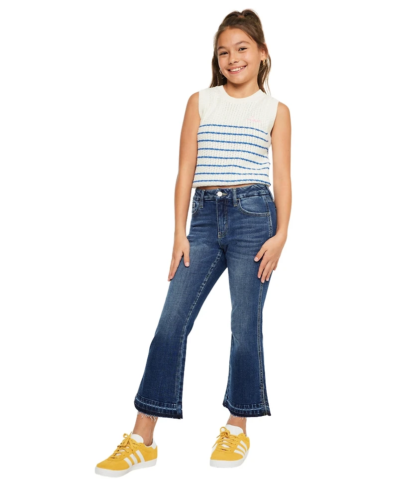 KanCan Big Girls Liza High Rise Crop Flare Jeans