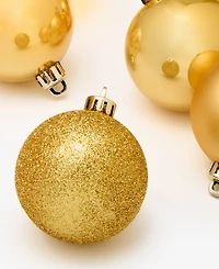 Holiday Lane Christmas Cheer Set of 30 Assorted Shatterproof Ball Ornaments, Created for Macy's