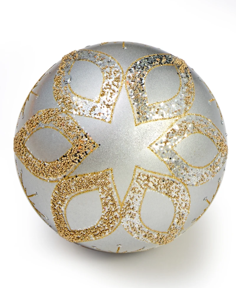 Holiday Lane Opulence Shatterproof Blue & White Ball Ornaments, Set of 3, Macy's Exclusive