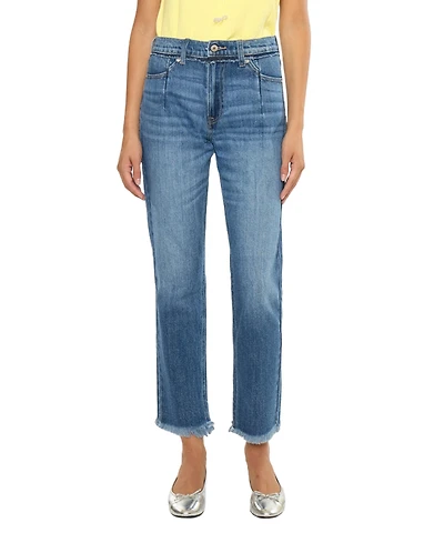 KanCan Women's Angelina High Rise Slim Straight Jeans