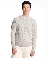 Lands' End Men's Long Sleeve Drifter Cable Crewneck Sweater