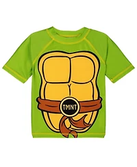 Teenage Mutant Ninja Turtles Boys 2-Piece Swimwear Rash Guard and Swim Trunks Set