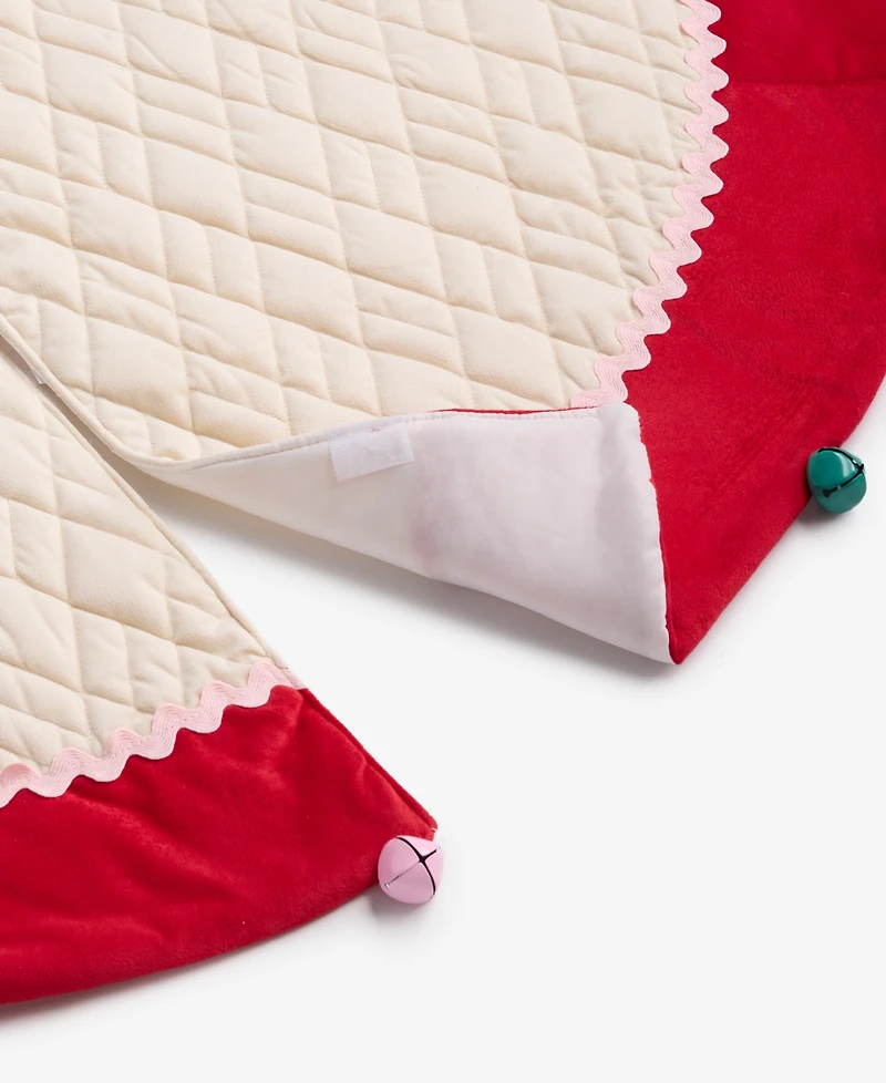 Holiday Lane Whimsy Multi-Bell Red and White Tree Skirt, Macy's Exclusive