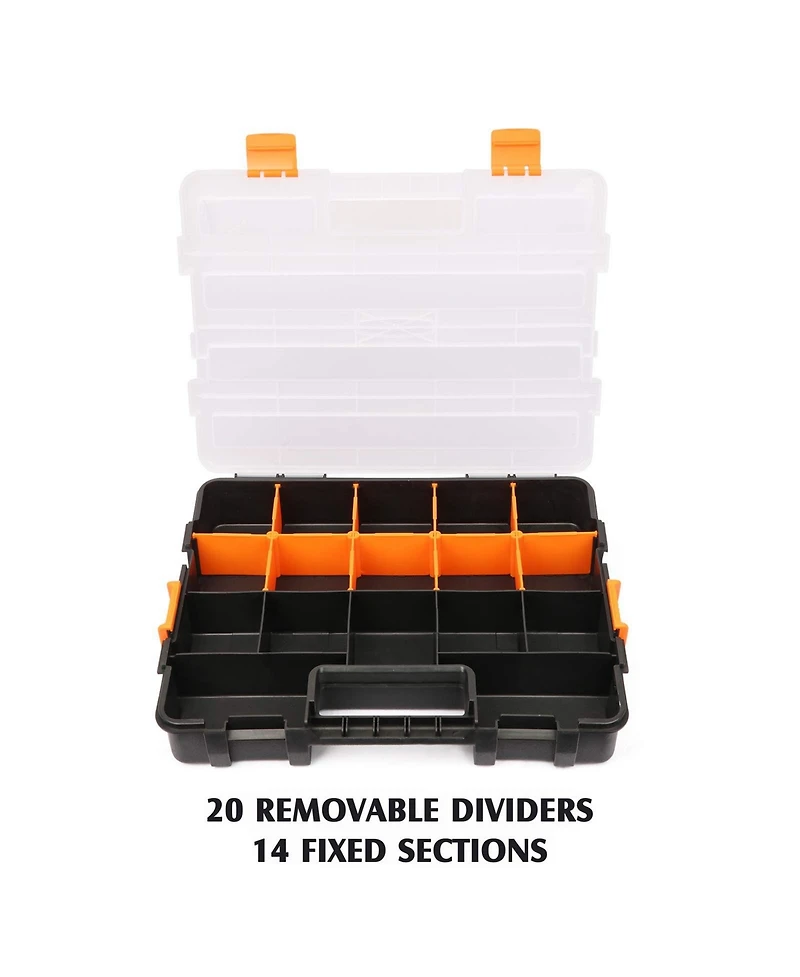 Xdovet Toolbox Organizer Set Removable Dividers Small Parts Storage 2 Pack