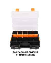 Xdovet Toolbox Organizer Set Removable Dividers Small Parts Storage 2 Pack