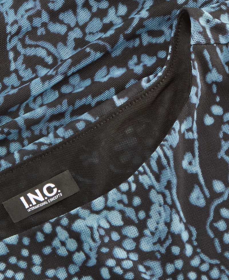 I.n.c. International Concepts Women's Sleeveless Printed Mesh Top, Macy's Exclusive