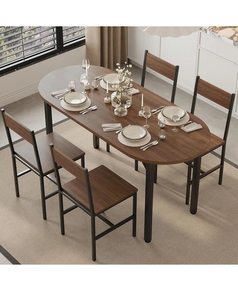 gaomon 5Pieces Modern Kitchen Dining Table Set with 4 Chairs for Kitchen, Dining Room
