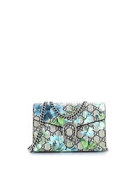 Pre-Owned Gucci Small Dionysus Chain Wallet Blooms Print Gg Coated Canvas