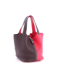 Pre-Owned HERMES Mm Picotin Lock Bag Bicolor Clemence