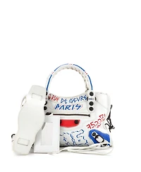 Pre-Owned Balenciaga Mini City Graffiti Classic Studs Bag Leather