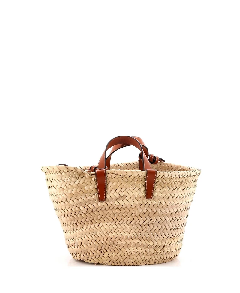 Pre-Owned Celine Teen Classic Panier Basket Tote Raffia and Leather