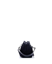 Pre-Owned Fendi Mini Mon Tresor Bucket Bag Zucca Knit with Leather